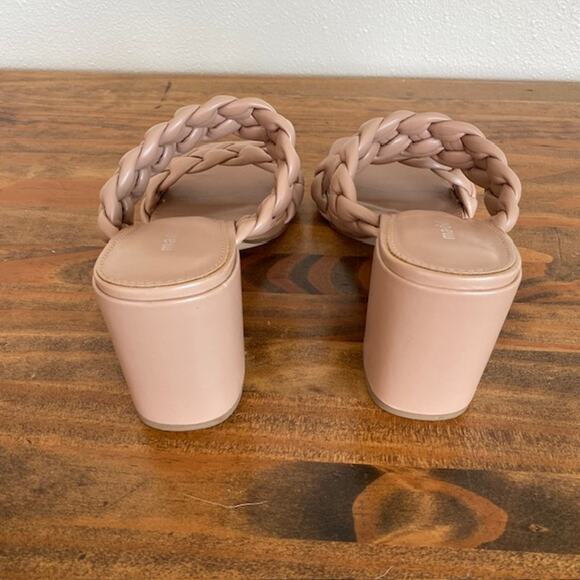 Madden Girl Tan Braided Chunky Heel Sandals - Size 8.5 - Picture 9 of 11